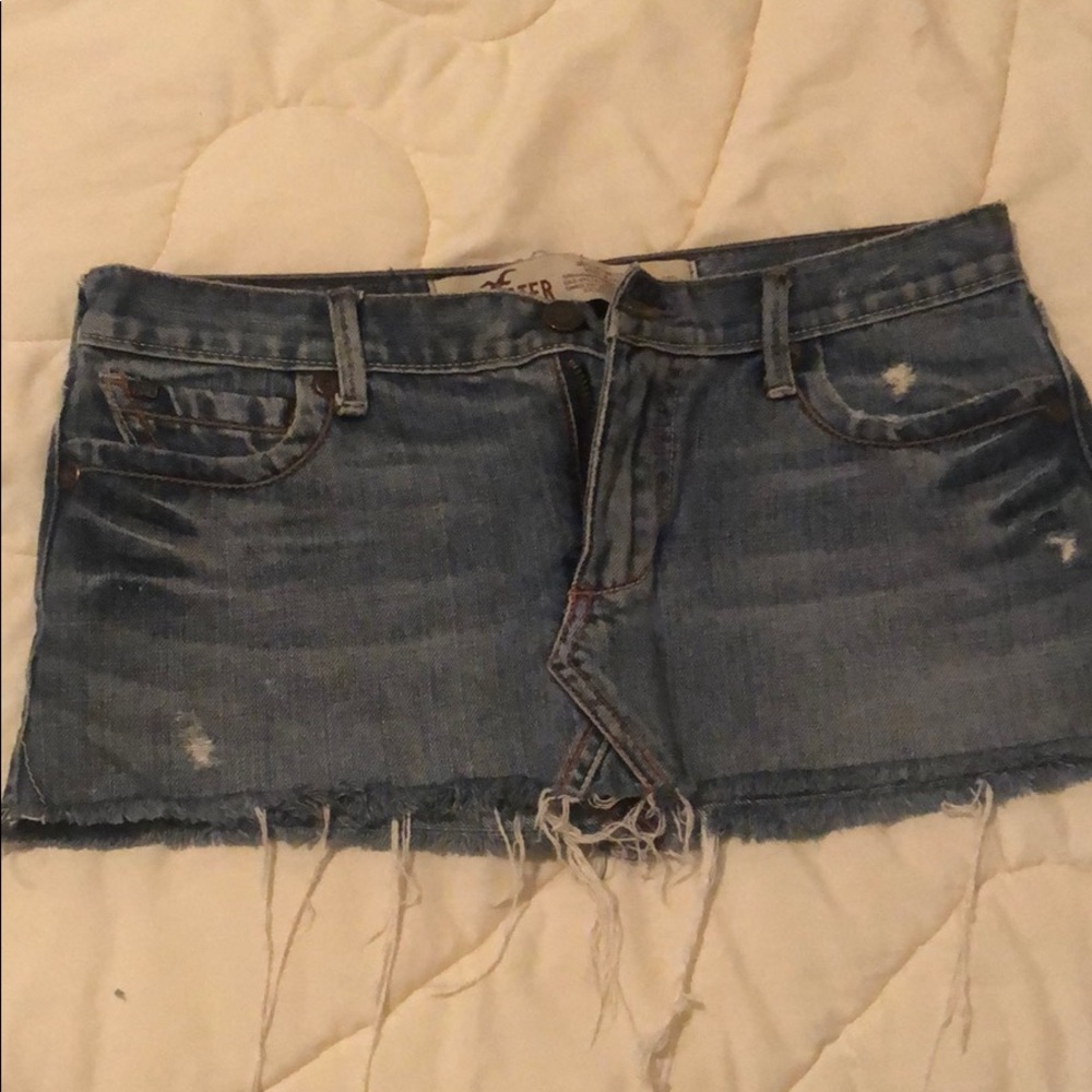 Hollister mini denim skirt